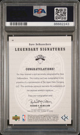 1999 Upper Deck Legends Legendary Signatures Dave Debusschere #DD Auto PSA 10